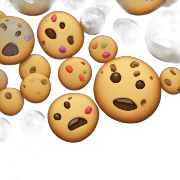 Colorful and funny cookie emoji