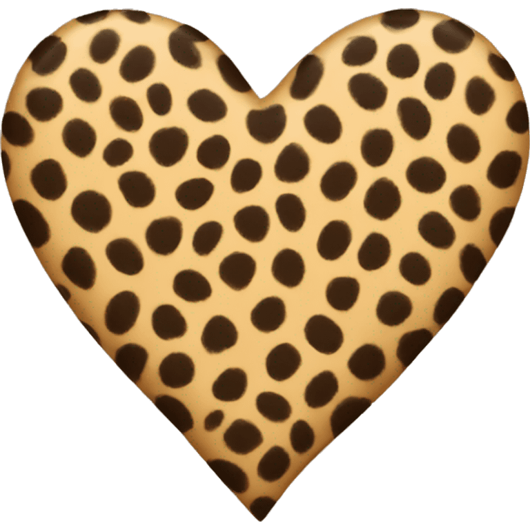 cheetah print heart emoji