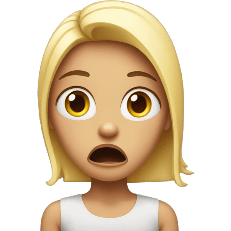 A shocked girl emoji