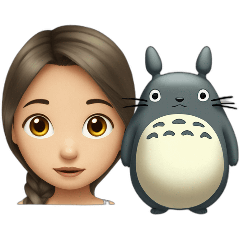 Bebe fille qui ressemble à Mey de Totoro emoji