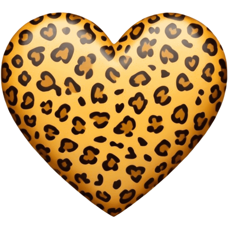 heart with leopard print emoji