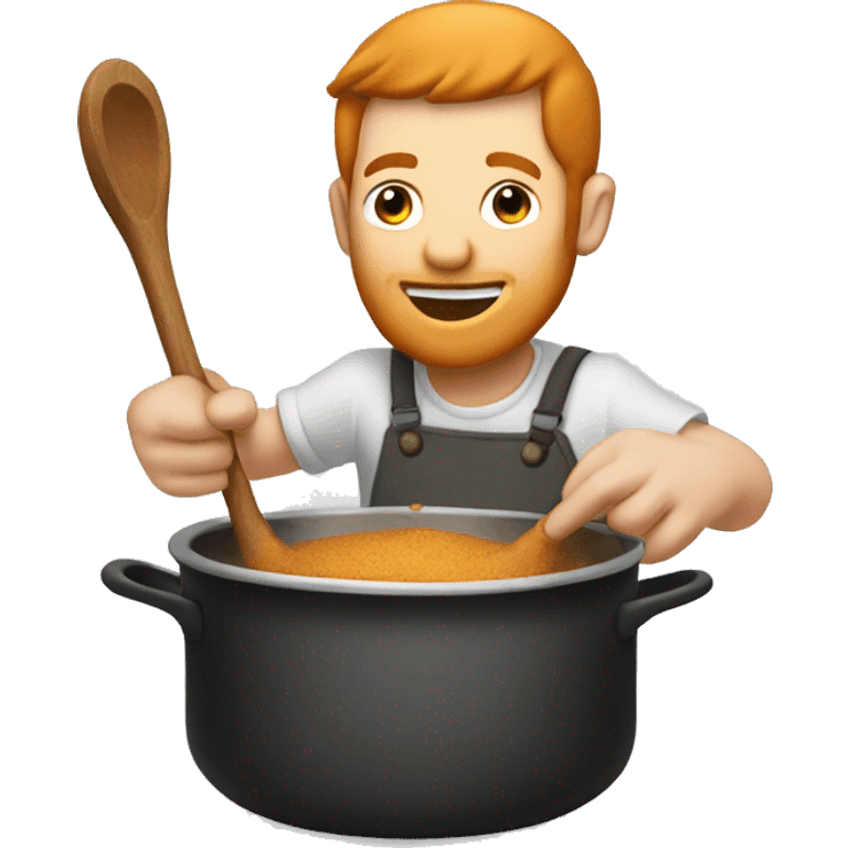 Stirring the pot ginger man emoji