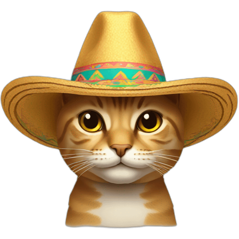 cat wearing a sombrero emoji