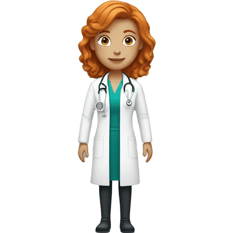 female ginger doctor emoji