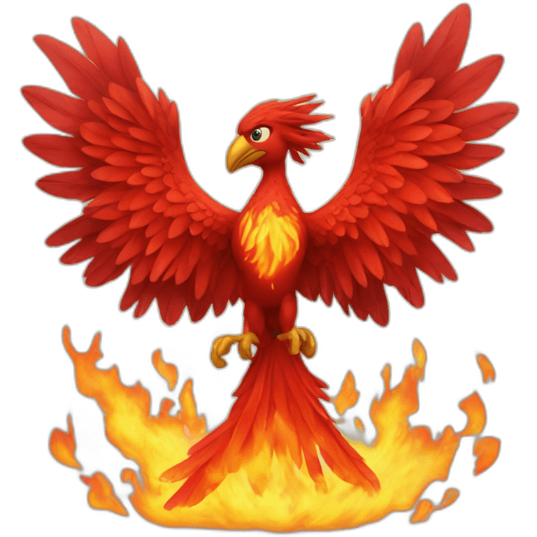 Red fire Pheonix emoji