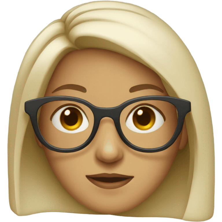 girl with glasses emoji