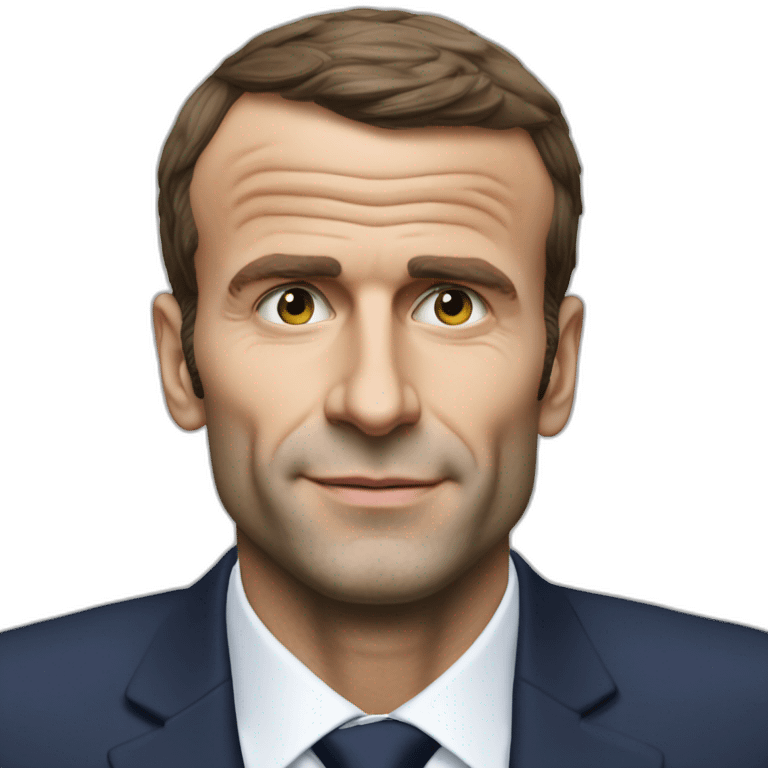 Emanuel Macron qui fait un bisous sur le front de Zidane emoji