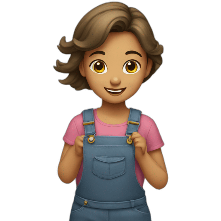 niña con cara  alegre emoji