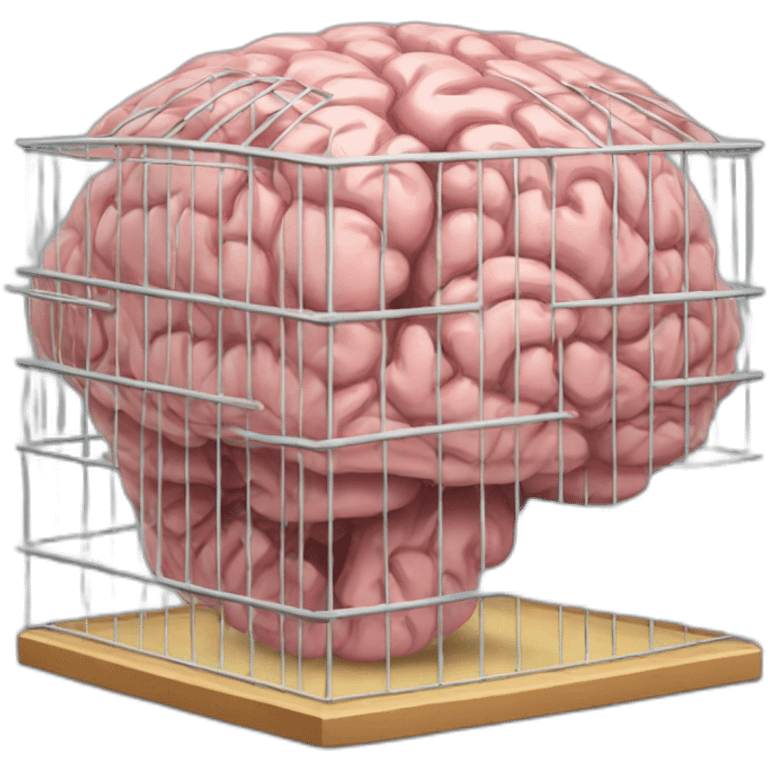 caged brain emoji