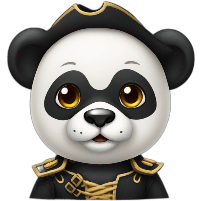 wütender panda mit Piratenkostüm emoji