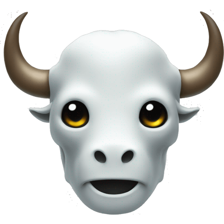 Ghost with bull ring and horns emoji