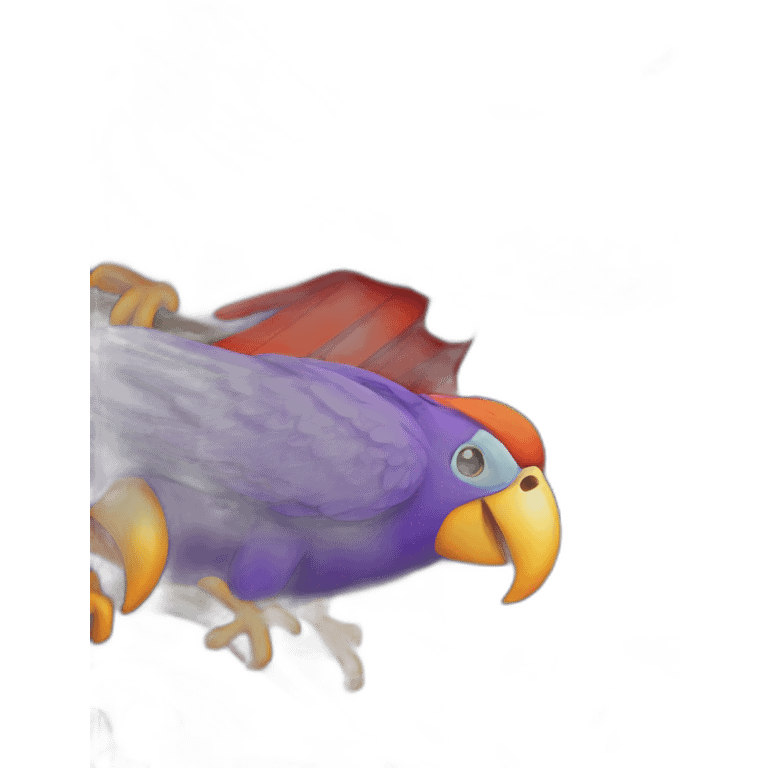 I purple parrot  emoji