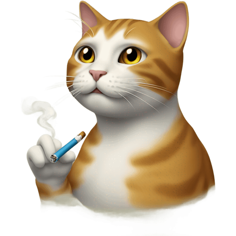 cat smoking a cig emoji