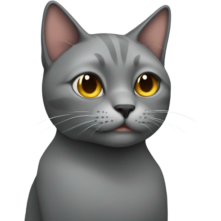 grey cat smoking  emoji