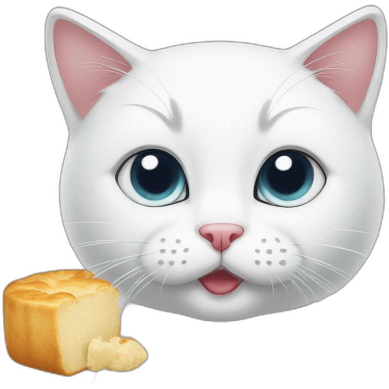 white kitty is hungry emoji