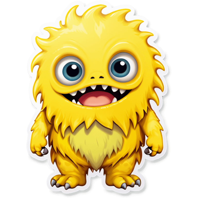 kind funny yellow baby monster emoji