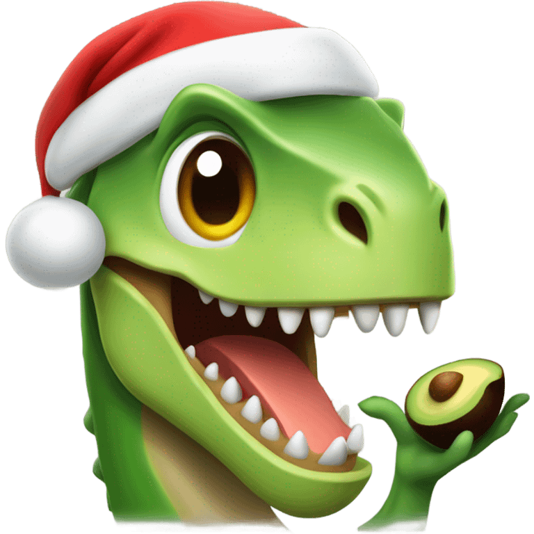 Dinosaur avocado Santa emoji