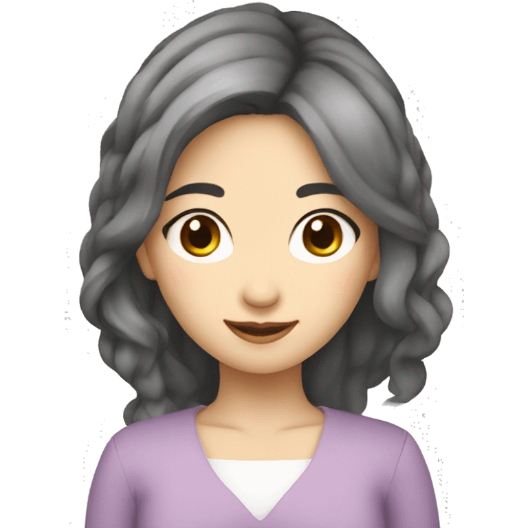 charming asian european woman ai avatar emoji