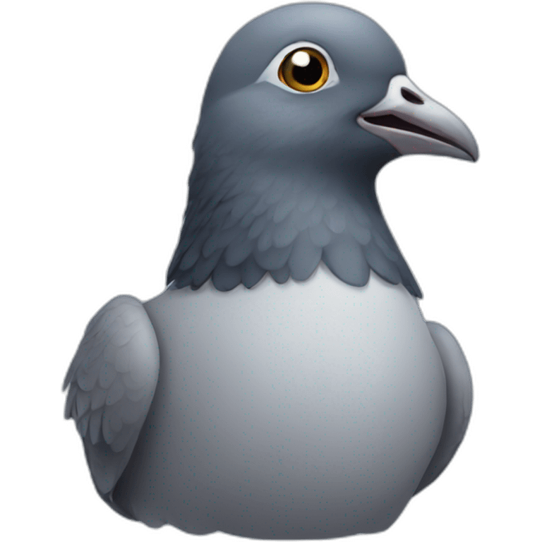 Pigeon with a big beard emoji