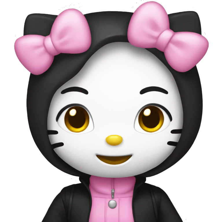 hello kitty black emoji