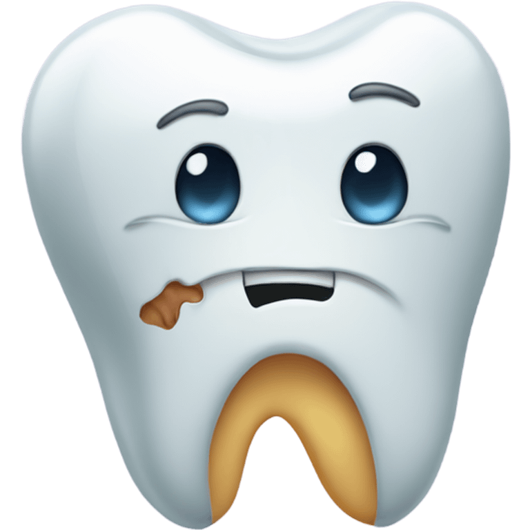 sad tooth emoji