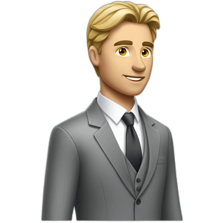 Posh-man-with-gray-suit-and-200-euro-cash emoji