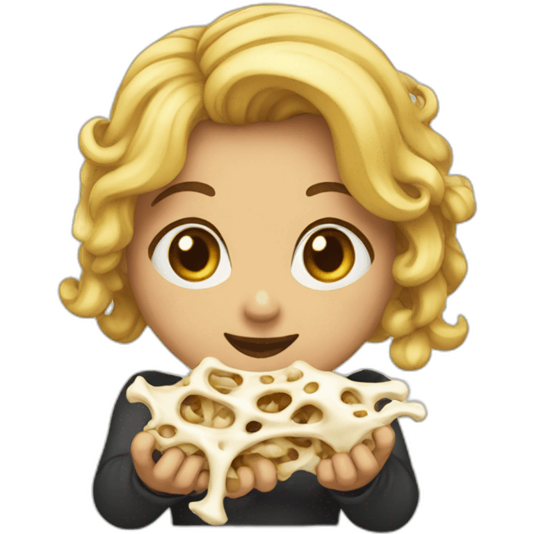 Holly willouhgby eating bones emoji