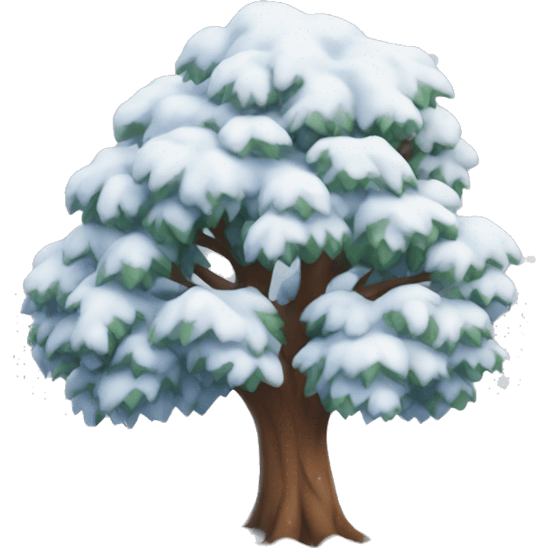 Tree with snow  emoji