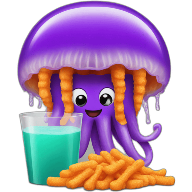 jellyfish eating cheetos emoji