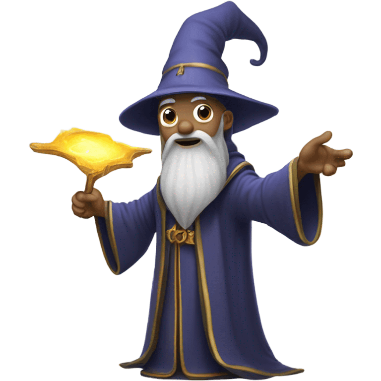 wizard holding  hard disk emoji