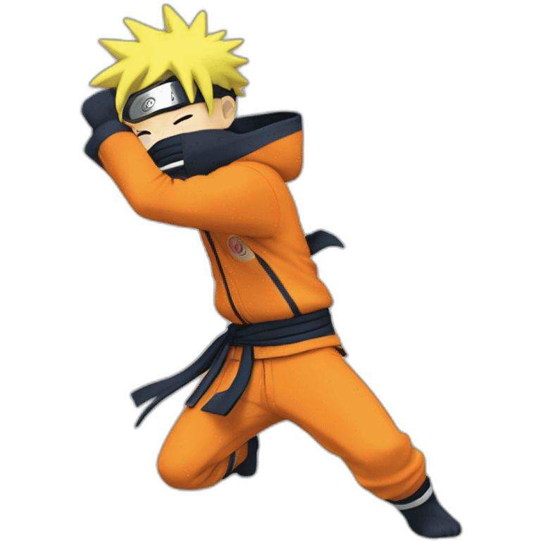 naruto faisant un dab emoji