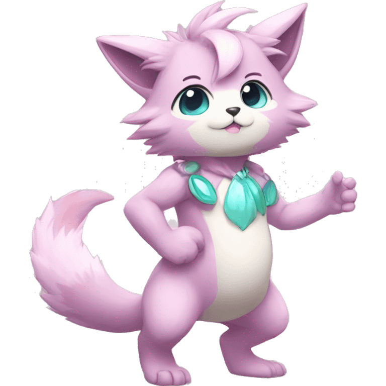 Anthro-Pastel-Fur-Sona-Chibi-Shiny-Fakémon full body emoji