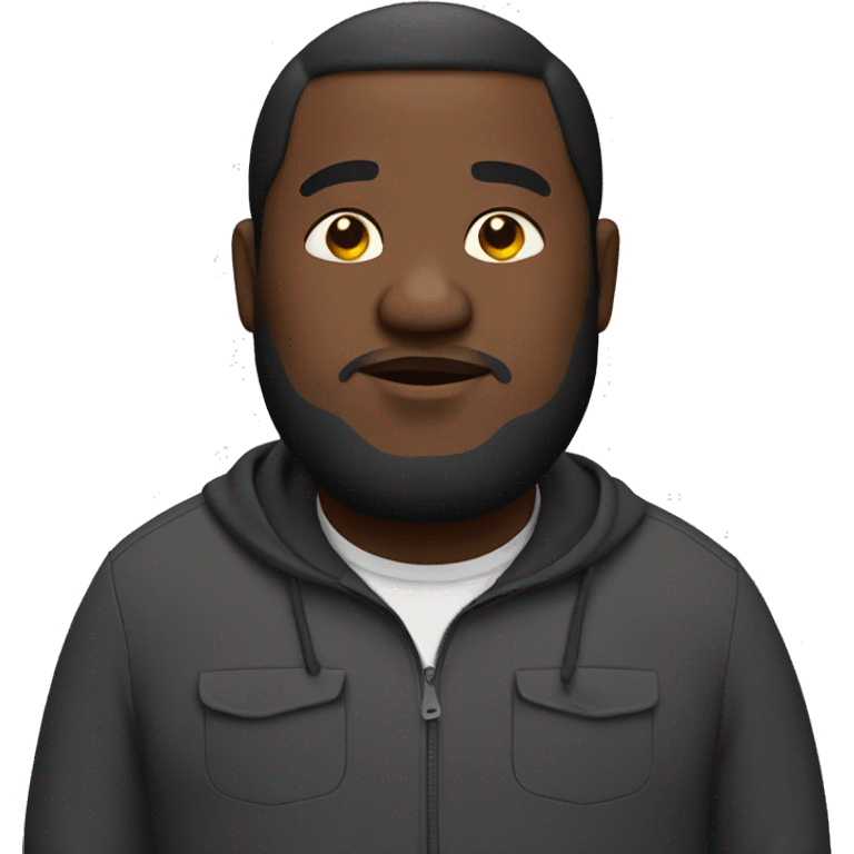 Fat black man emoji