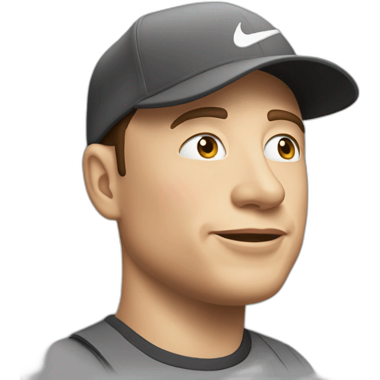 Elon Musk avec casquette Nike emoji