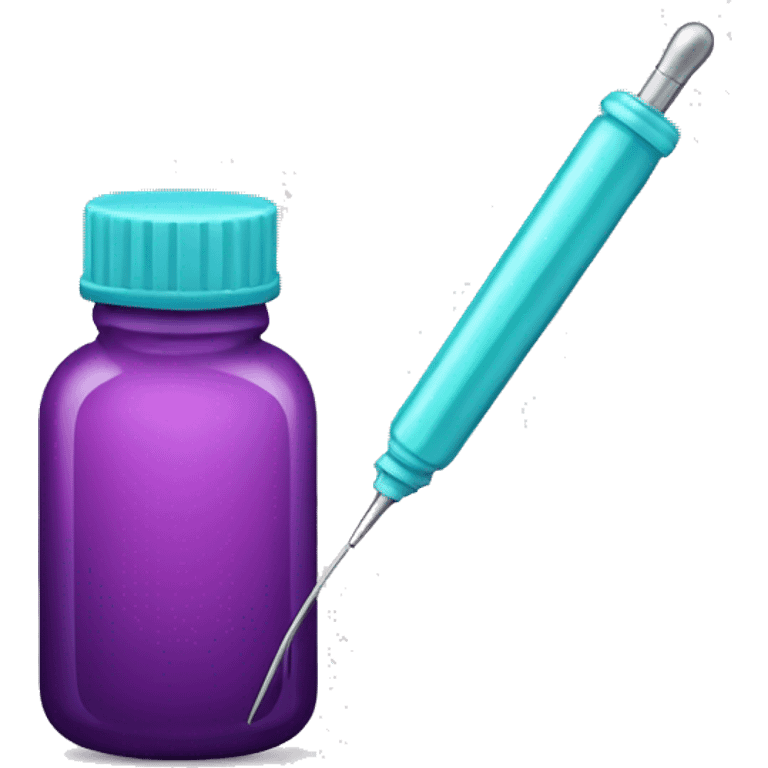 Botox bottle and needle  emoji