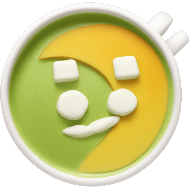 mango matcha latte  emoji