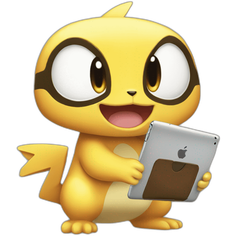 pokemon with ipad emoji