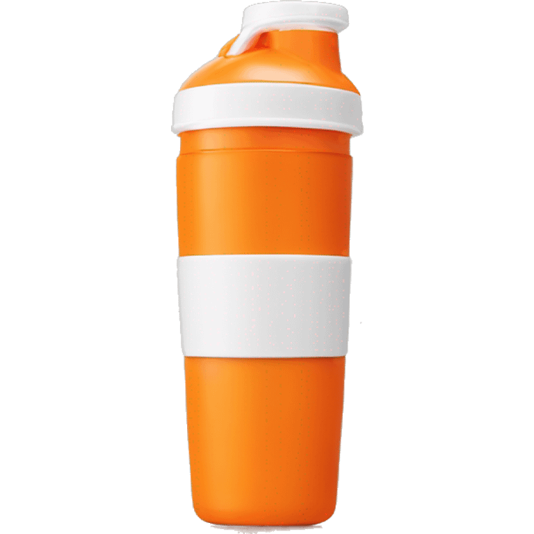 Orange protein shaker cup no face or eyes emoji