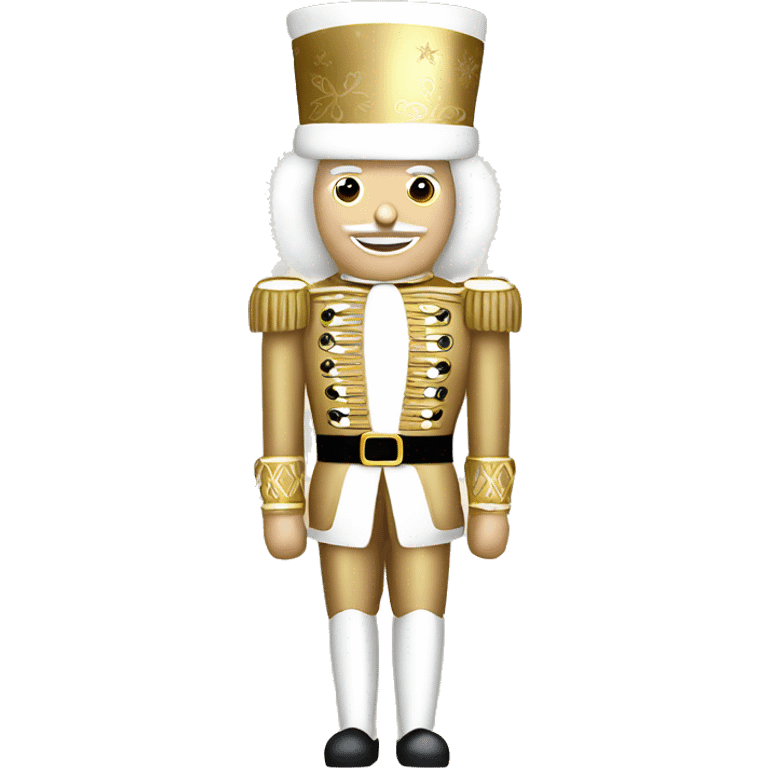 Gold beige and white Christmas nutcracker emoji