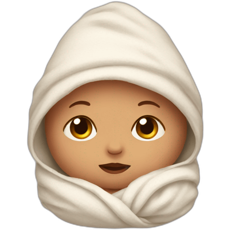 Swaddled baby emoji