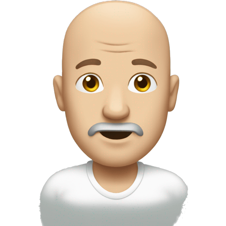 Bald man in toilet emoji