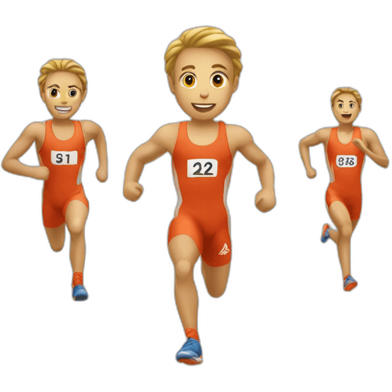 Actions Relais passage de témoins athlétisme emoji