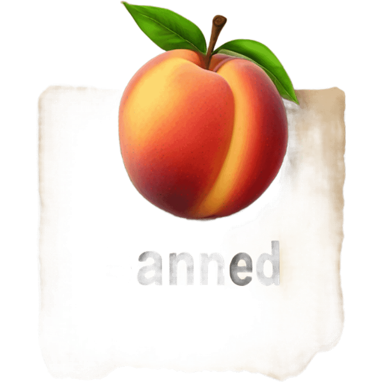 peaches are banned red emoji