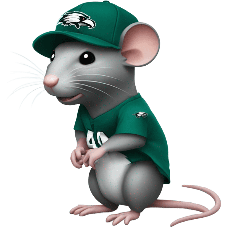 Rat with Philadelphia hat emoji