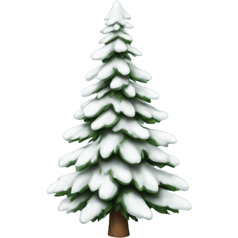  actual white fir christmas tree isolated.  emoji