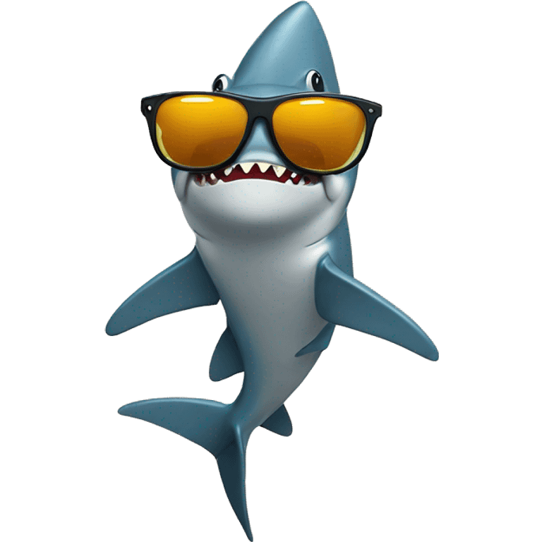 Shark with sun glasses emoji