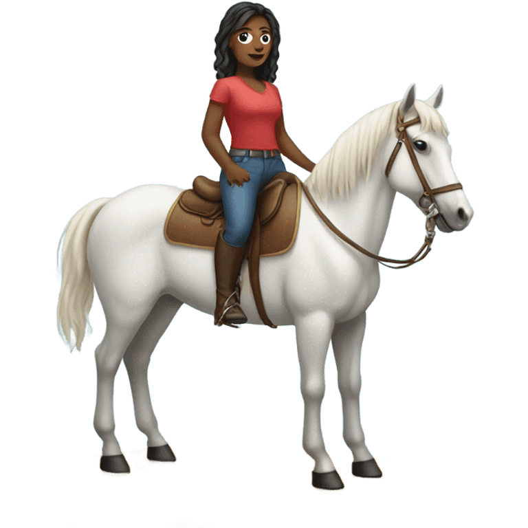 women standing on top of horse emoji