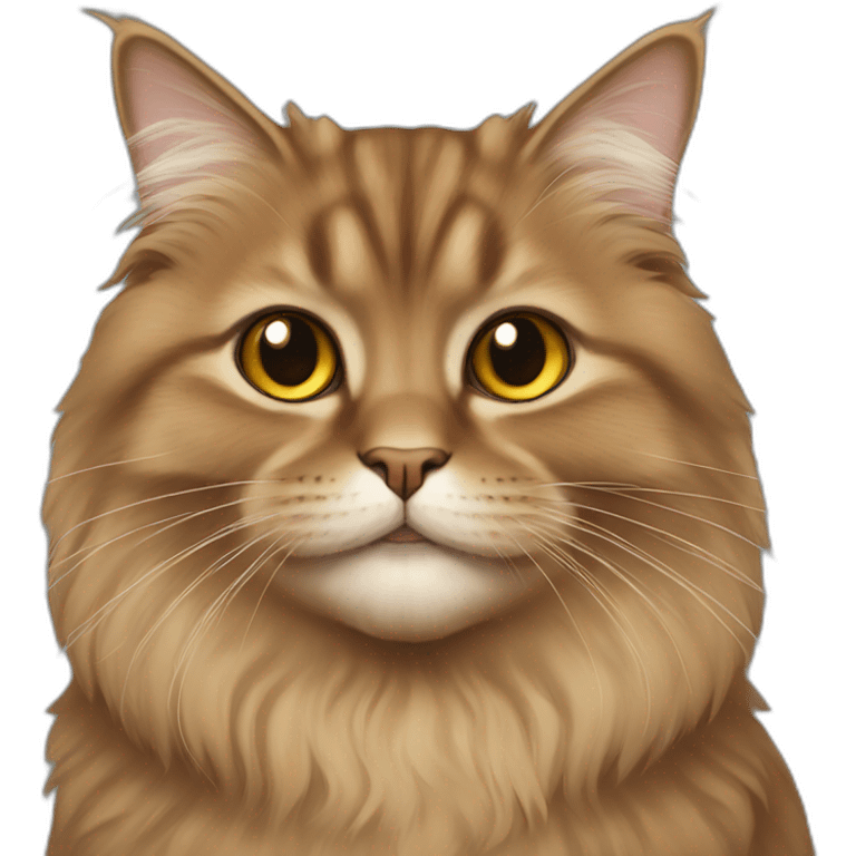 brown british longhair cat smiling emoji