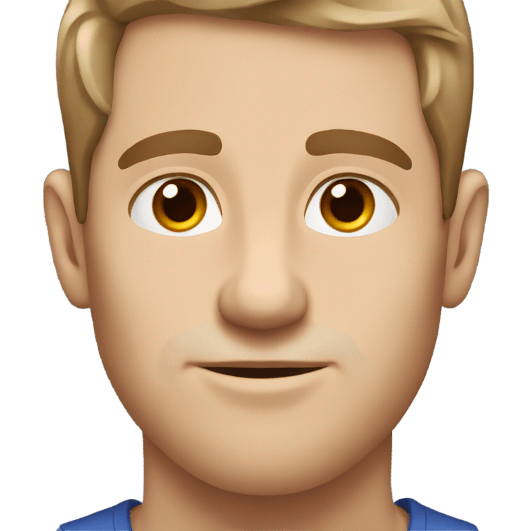 white man, with brown hair, hazel eyes, with a small mole on his cheek emoji