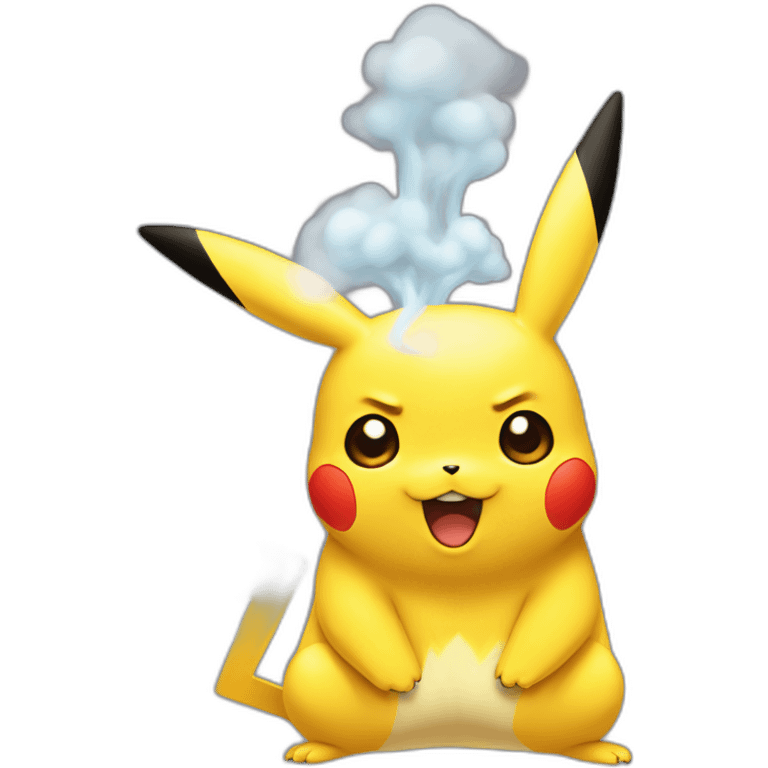 Pikachu fume emoji